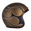 13 1/2 Skull bucket helmet flames matt gold 13 AND A HALF COMPANY MOTOVEIKALS 21