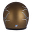13 1/2 Skull bucket helmet flames matt gold 13 AND A HALF COMPANY MOTOVEIKALS 21