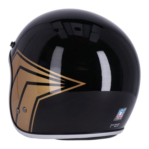 13 1/2 Skull bucket helmet gloss black 13 AND A HALF COMPANY MOTOVEIKALS 21