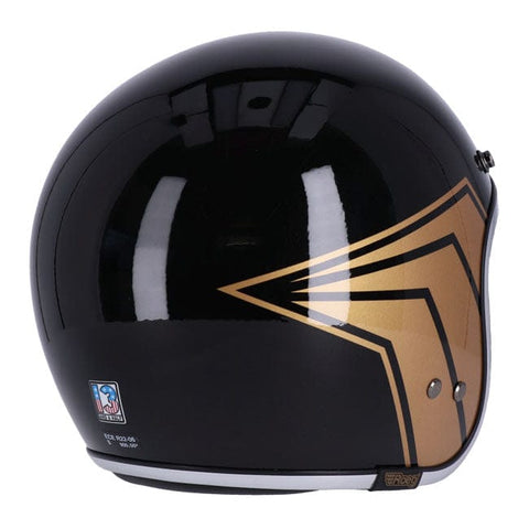 13 1/2 Skull bucket helmet gloss black 13 AND A HALF COMPANY MOTOVEIKALS 21