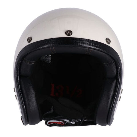 13 1/2 Skull bucket helmet vintage white 13 AND A HALF COMPANY MOTOVEIKALS 21