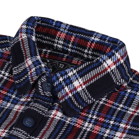 13 1/2 Woodland check shirt navy/red 13 AND A HALF COMPANY MOTOVEIKALS 21