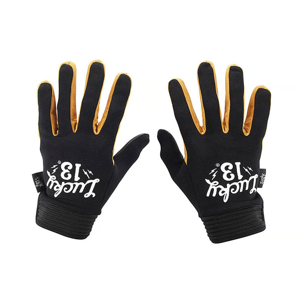 Motociklu cimdi Lucky 13 Shocker black / yellow