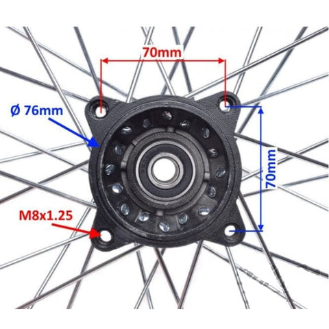 Aizmugurējā riteņa disks 1.85-14 HONDA CRF50 15mm REPLICA MOTOVEIKALS 21
