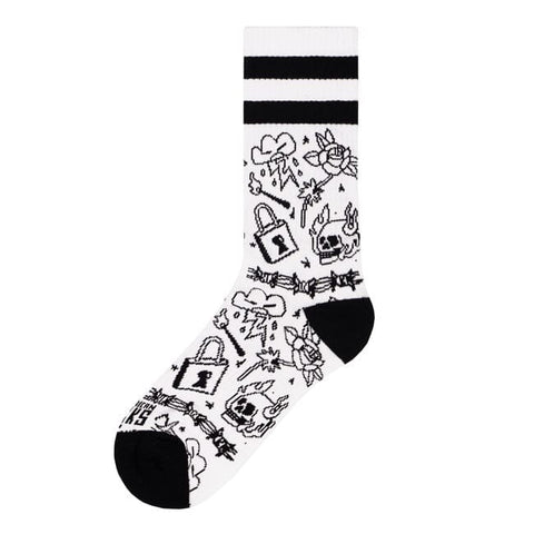 American Socks Burning Rage Mid High socks AMERICAN SOCKS MOTOVEIKALS 21