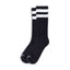 American Socks Mid high Back In Black I double white striped AMERICAN SOCKS MOTOVEIKALS 21