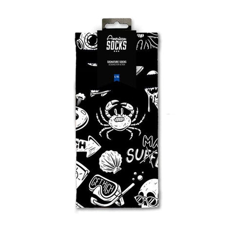 American socks Siginature Hella Hot socks black AMERICAN SOCKS MOTOVEIKALS 21