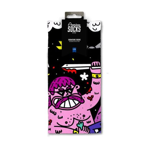 American socks Signature Barbarian socks black AMERICAN SOCKS MOTOVEIKALS 21