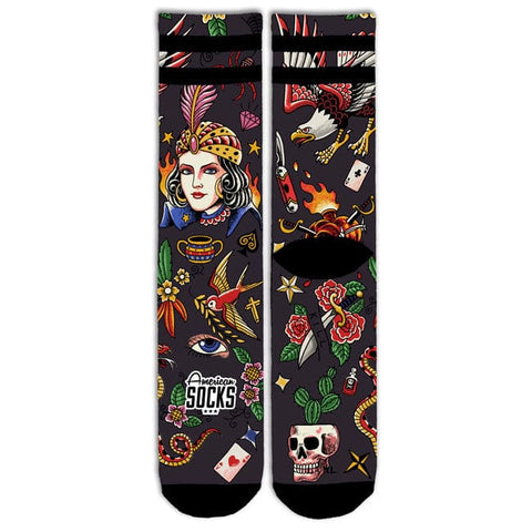 American socks Signature Sorcerer socks black AMERICAN SOCKS MOTOVEIKALS 21