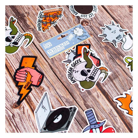 American Socks Wrecked Sticker pack AMERICAN SOCKS MOTOVEIKALS 21