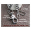 Amigaz Black Bike Chain Key Leash 8" AMIGAZ MOTOVEIKALS 21