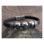 Amigaz Skull Head Leather Braid Bracelet AMIGAZ MOTOVEIKALS 21