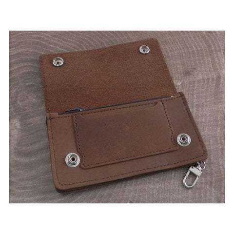 Amigaz Vintage Brown Leather Biker Wallet AMIGAZ MOTOVEIKALS 21