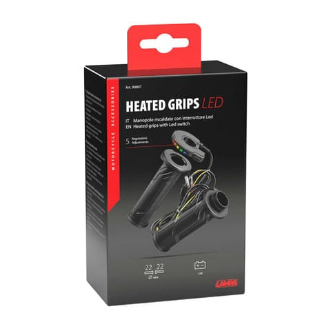 Apsildāmie rokturi LAMPA ar LED slēdzi - 12V LAMPA MOTOVEIKALS 21