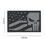 Army Surplus Punisher USA flag patch grey ARMY SURPLUS MOTOVEIKALS 21