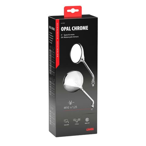 Atpakaļskata spoguļi LAMPA Opal Chrome pāris LAMPA MOTOVEIKALS 21