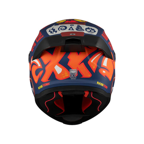 AXXIS ķivere FENIX ANGRY FACE B2 matt blue AXXIS MOTOVEIKALS 21