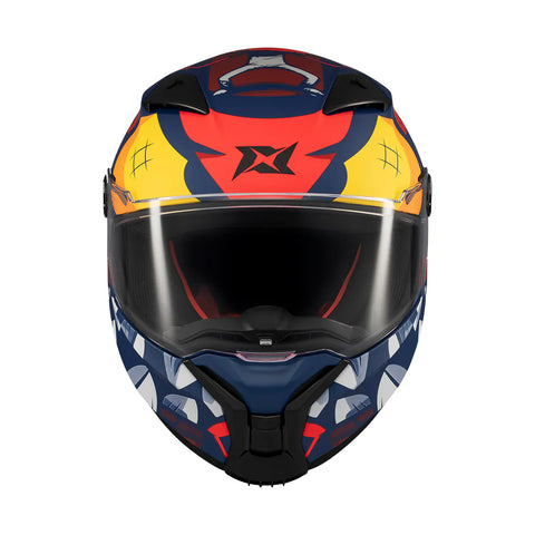 AXXIS ķivere FENIX ANGRY FACE B2 matt blue AXXIS MOTOVEIKALS 21
