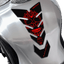 Bākas uzlīme ONEDESIGN black / red skull ONEDESIGN MOTOVEIKALS 21