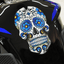Bākas uzlīme ONEDESIGN blue skull ONEDESIGN MOTOVEIKALS 21