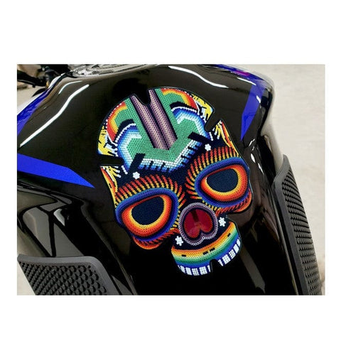 Bākas uzlīme TANKPAD COLOURED SKULL ONEDESIGN MOTOVEIKALS 21