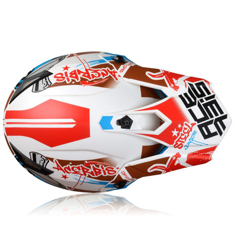Bērnu ķivere ACERBIS KID STEEL WHITE/BLUE S/M ACERBIS MOTOVEIKALS 21
