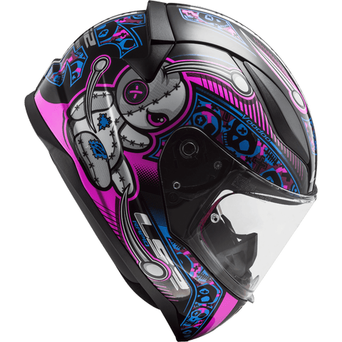 Bērnu ķivere LS2 RAPID mini VOODOO gloss black fluo pink M LS2 MOTOVEIKALS 21