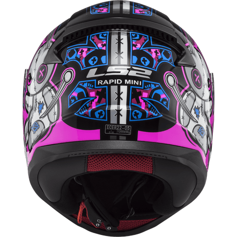 Bērnu ķivere LS2 RAPID mini VOODOO gloss black fluo pink M LS2 MOTOVEIKALS 21