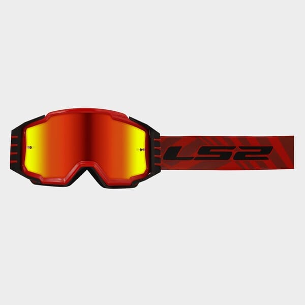 Bērnu motokrosa brilles LS2 CHARGER PRO KID RED ar irīdija lēcu LS2 MOTOVEIKALS 21