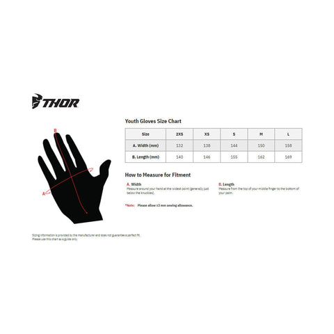 Bērnu motokrosa cimdi THOR S20Y SECTOR blue / black M THOR MOTOVEIKALS 21