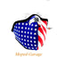 Biker mask 2 mm stars and stripes for moped mokick DIVERSE / IMPORT MOTOVEIKALS 21