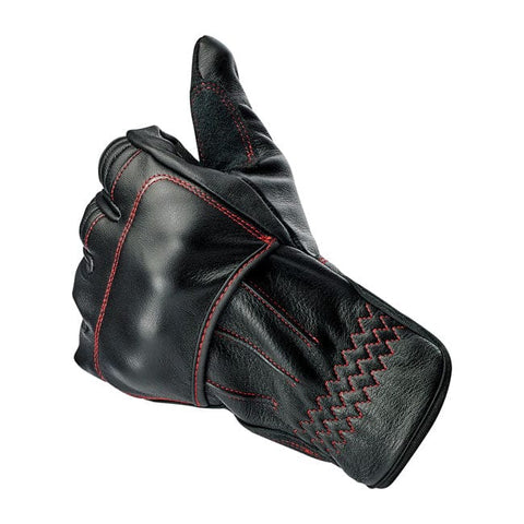 Biltwell Belden gloves black/redline CE appr. BILTWELL MOTOVEIKALS 21