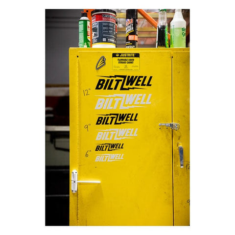 Biltwell Bolt sticker white 12" BILTWELL MOTOVEIKALS 21