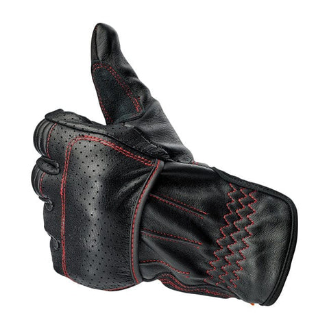 Biltwell Borrego gloves black/redline CE appr. BILTWELL MOTOVEIKALS 21
