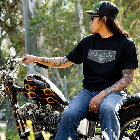 Biltwell Grey shield t-shirt black BILTWELL MOTOVEIKALS 21