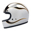 Biltwell Gringo helmet gloss white/black flames BILTWELL MOTOVEIKALS 21