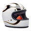 Biltwell Gringo helmet gloss white/black flames BILTWELL MOTOVEIKALS 21