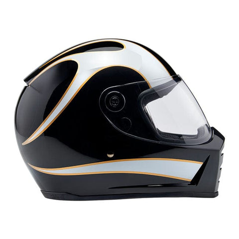 Biltwell Lane Splitter helmet white flames BILTWELL MOTOVEIKALS 21