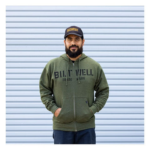Biltwell Stencip zip hoodie green BILTWELL MOTOVEIKALS 21