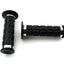 Black rubber grip set with chrome rings for Simson S50 51 70 53 83 SR50 80 DIVERSE / IMPORT MOTOVEIKALS 21