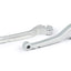 brake lever clutch lever set BGM PRO CNC silver matte ABE for Vespa PX (year 1998-2003), LML Star, Stella, disc brake GRIMECA BGM PRO MOTOVEIKALS 21