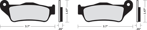Brake Pad - Drag Organic DRAG SPECIALTIES DRAG SPECIALTIES MOTOVEIKALS 21