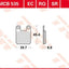 Brake Pad Organic Offroad TRW TRW MOTOVEIKALS 21