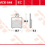 Brake Pad Organic Scooter -125 TRW TRW MOTOVEIKALS 21