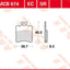Brake Pad Organic Scooter -125 TRW TRW MOTOVEIKALS 21
