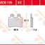 Brake Pad Organic Scooter -125 TRW TRW MOTOVEIKALS 21
