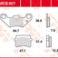 Brake Pad Organic Street TRW TRW MOTOVEIKALS 21