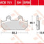 Brake Pad Sinter Scooter 125+ TRW TRW MOTOVEIKALS 21