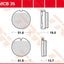 Brake Pad Trw Mcb35 TRW TRW MOTOVEIKALS 21