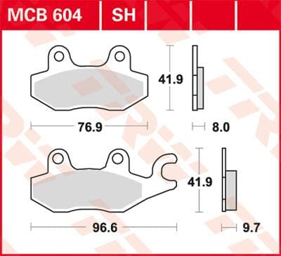 Brake Pad Trw Mcb604 TRW TRW MOTOVEIKALS 21